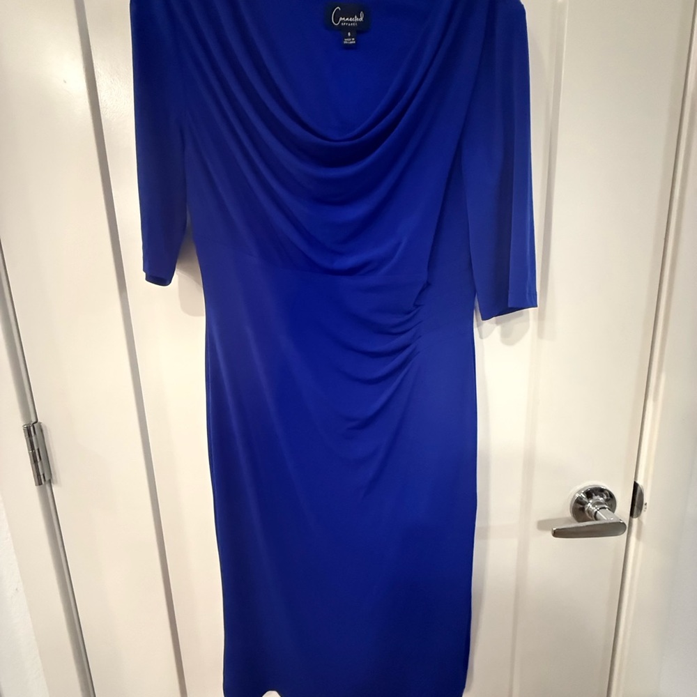 Connected Apparel Royal Blue Half Sleeve Dress
